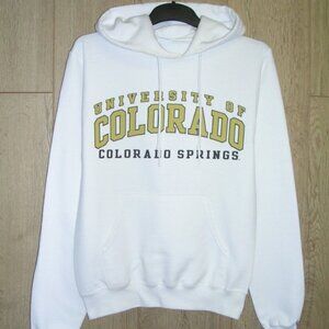 University of Colorado springs Sweatshirt Hoodie shirt tee retro white J78